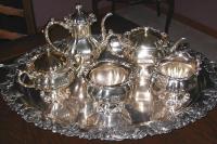 Whiting Company Sterling silver tea service with tray
