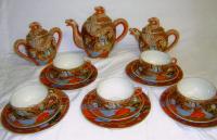 Japanese  hand painted tea set Gemchina