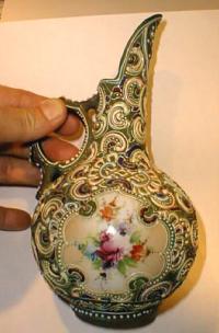 Antique Japanese porcelain Nippon moriage ewer