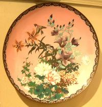 Japanese Meiji Cloisonne charger c1890