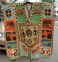 African Yoruba beaded dance ceremony cape