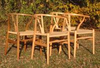 Four Hans Wegner Hans Wegner modern dining Y chairs Ch 24