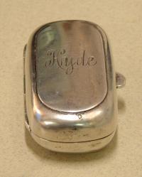 Sterling Silver coin box for a dime and nickel c1900