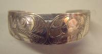 David Dawson sterling silver jewelry bracelet Kwakiutl Eskimo tribe