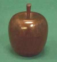 Contemporary carved walnut apple tea box c1950