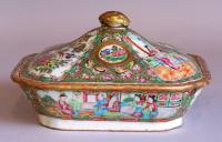 Chinese export Rose Medallion porcelain serving dish c1880