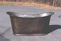 Early French solid copper bath tub c1800