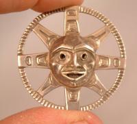 North West Native American Silver jewelry pin Russel Smith