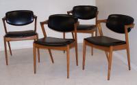 Four Anton Dam Mid Century Modern furniture arm chairs c1967