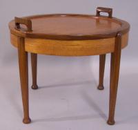 C. Thomasssen Olso Norway teak upholstered footstool end tables c1968