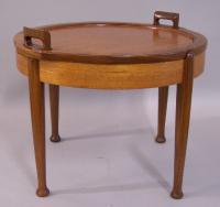 C. Thomasssen Olso Norway teak upholstered footstool end tables c1968