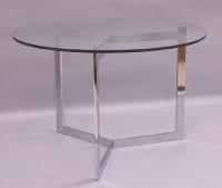 Modern Movement Chrome and glass dining table c1970