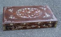 Antique Annamese jewelry box with inlay