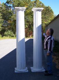 Pair of antique fluted columns c1800