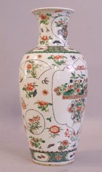 Antique Chinese Famille Vert porcelain vase