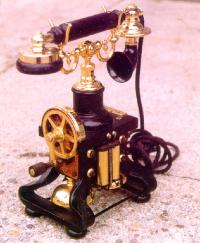 Antique original French phone with gold wash c1900