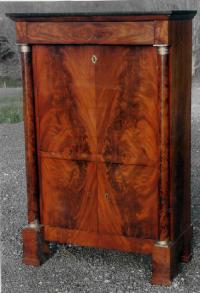 French Empire drop front marble top desk c1810