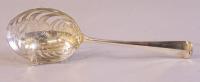 Dutch peacock pattern sterling silver serving spoon c1950