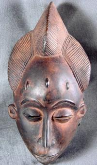 An African Tribal Female Mask  Baule Tribe