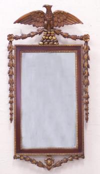 American Federal style mahogany wall mirror c1870