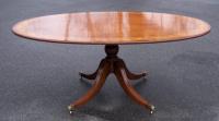 Handmade English dining table with banded inlay c1975