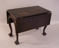 Miniature English oak drop leaf table c1900