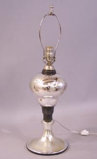 Mercury glass lamp Sandwich c1830