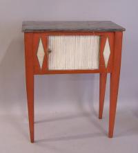 French tambour door stand in original paint c1900