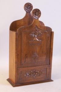 Period antique French walnut pipe box c1800