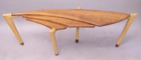 Studio furniture modern birdseye maple and walnut coffee table