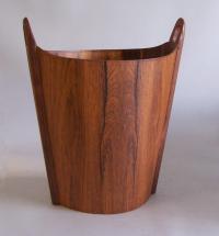 Mid Century Modern rosewood waste paper basket P S Heggen