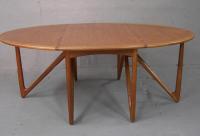 Danish Teak drop leaf dining table from Koefoeds Hornslet Denmark