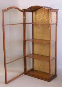 Walnut French vitrine display cabinet circa 1860