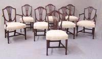 Centennial mahogany Hepplewhite dining chairs c1885