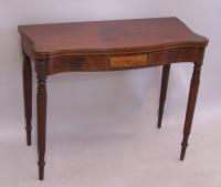 Mahogany Sheraton card table circa 1790 to 1820