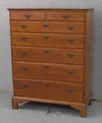 Early American Country Chippendale maple tall chest c1780