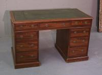 Mahogany Georgian style flat top desk circa 1840 to 1860