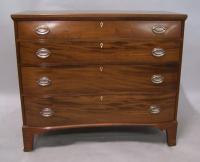 Gallingham Lloyd New York Ox Bow bracket foot mahogany chest