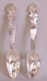 Heather sterling silver salad spoon and fork Mexico