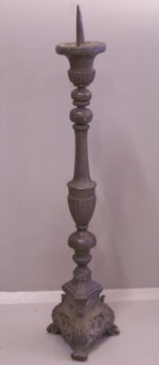 Antique Belgium pewter torchere mid 19th century