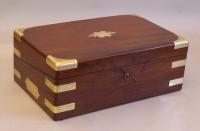 English Mahogany and brass laptop desk c1800