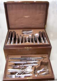 Tiffany sterling silver flatware set in the Clinton pattern