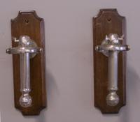 Pair of antique Ships hanging gimbel candle lamp
