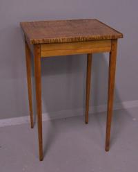 Tiger Maple square top night stand c1810