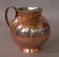 Victoria Silver shop silver and copper water pitcher 482