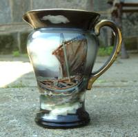 Royal Bayreuth pitcher sail boat scene