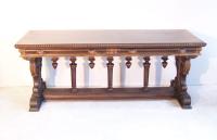 Continental trestle base library table or desk c1900