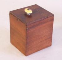 18th century English mahogany tea box c1790