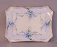 Bavarian hand painted porcelain dresser tray c1900