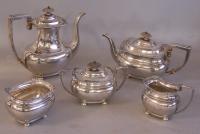 International sterling silver five piece tea set service